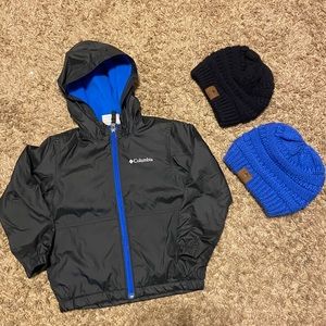 Toddler Columbia Raincoat and Hat Bundle